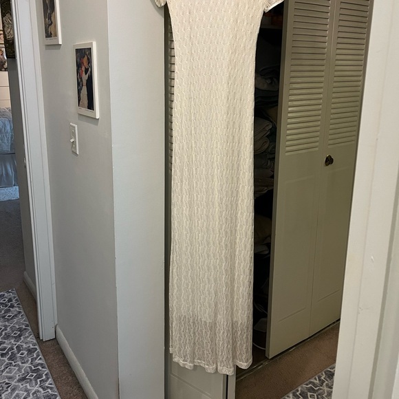 Dress Barn Floor-Length Cap Sleeve Dress, Size 8, Color Off-White NWOT - Picture 6 of 8